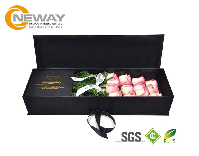 Rectangle Cardboard Carton Flower Paper Box with Glossy / Matt Lamination