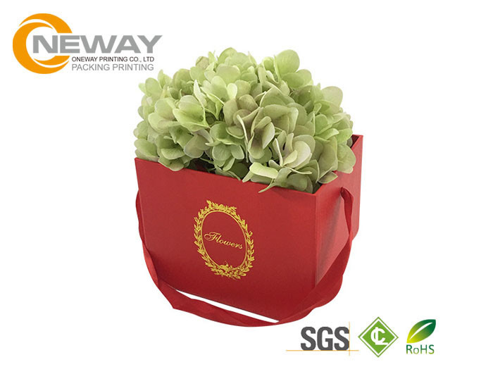 Luxury Full Color Elegant Square Flower Paper Box Rigid Cardboard Box